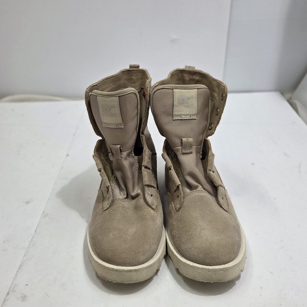 SOREL CARIBOU OTM WP WOMEN SNOW BOOTS SIZE 8 TAN SUEDE WATERPROOF NL4309-271